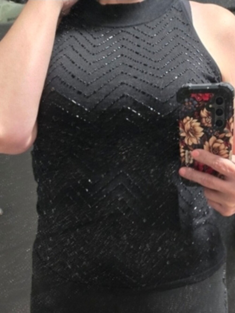 Black Sequenced Two Piece Set